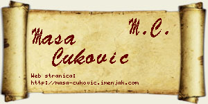 Maša Ćuković vizit kartica